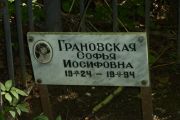 Грановская Софья Иосифовна, Москва, Востряковское кладбище